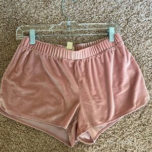 Madewell velvet blush PJ shorts